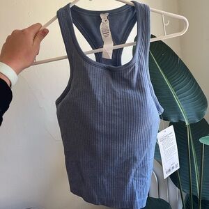 NWT Lululemon Ebb To Street Cropped Racerback Tank